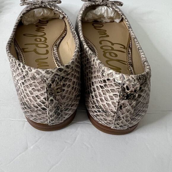 Sam Edelman Snake beige flats loafers shoes Sz 7 - Picture 6 of 10